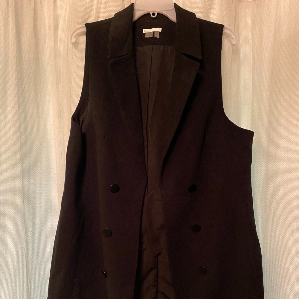 Dalia Extra-Long Black Vest